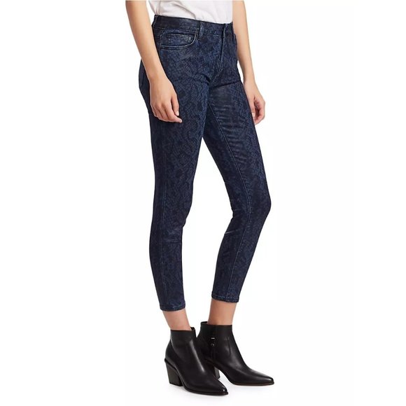Joes Jeans Womens The Charlie High Rise Skinny Ankle Jeans Indigo Python size 26 - Picture 2 of 15